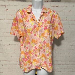 Victoria’s Secret Floral Pajama Top Sz M